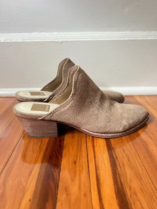 Dolce Vita Tan Suede Women's Mules 7.5 - Picture 4 of 12